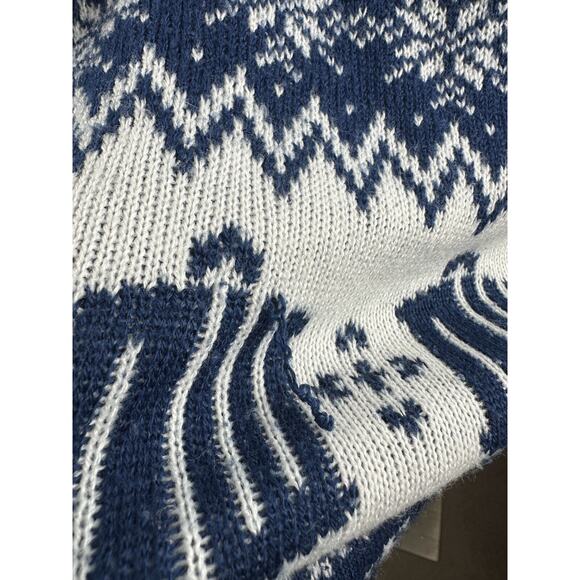 Hot Topic x Doctor Who Fair Isle Open Cardigan Drape Blue & White Plus Size 2X - Picture 11 of 16